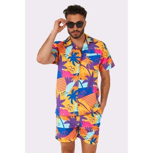 OppoSuits Men's Summer Set - Printed Top And Shorts - 1 of 4