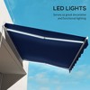 PAGED Retractable Awning Adjustable Protection Patio Awnings Aluminum and Steel Frame with Hand Crank for Balcony, Backyard - 4 of 4
