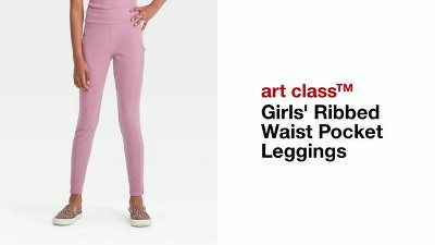Target Art Class Girl's Foldover Waist Black Flare Leggings Size