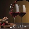 Bormioli Rocco 18oz Red Wine Glasses, Crystal Clear Star Glass, Laser Cut Rim For Wine Tasting, Elegant Glassware, Restaurant Quality, Set of 4 - 2 of 4