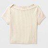 Women's Slim Fit Short Sleeve Boat Neck Ribbed T-Shirt - Universal Thread™ - 4 of 4