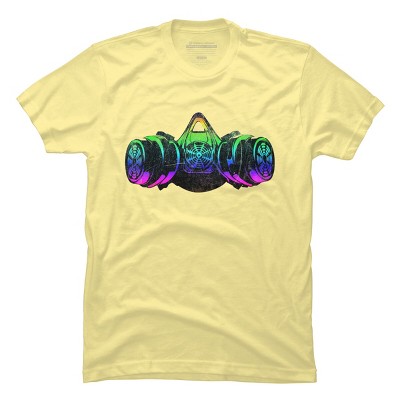 Men's Design By Humans Fluorescent Bomber Mask By Exosam T-Shirt
