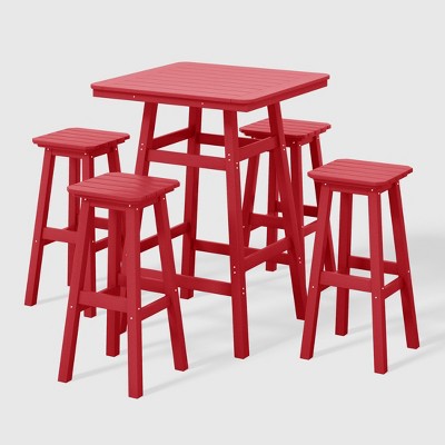 WestinTrends Malibu All Weather Hdpe Outdoor Patio Bar Height Dining Set (5-Piece)