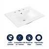 JONATHAN Y Ancillary 3-Hole Classic Contemporary Rectangular Ceramic Single Sink Basin Vanity Top - 2 of 4