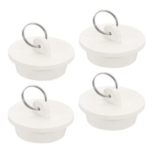 Unique Bargains Rubber Bathtub Sink Drain Stoppers with Hanging Ring 4 Pcs - 1 of 4