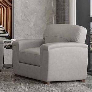 43" Cornelia Accent Chair Beige Leather - Acme Furniture: Mid-Century, Tufted, Wood Composite - 1 of 4