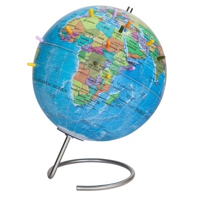 9" Magnetic World Globe with Pins - Waypoint Geographic