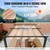 VEVOR 10'x10' Outdoor Retractable Pergola with Canopy, Aluminum Pergola with Retractable Canopy, Modern Pergola with Sun Shade Canopy, Beige - 4 of 4