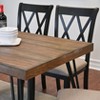 Roundhill Furniture Arroyo Dining Set, Hairpin Dining Table with 4 Cross-back Chairs, Rich Black, 5-Piece - 4 of 4