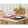 Unique Bargains Kitchen Faux Leather Easy to Clean Placemats 17" x 12" 2 Pcs - 2 of 4