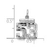 Black Bow Jewelry Sterling Silver, Varsity Collection, Small D/C Pendant, Number 53 - 3 of 4