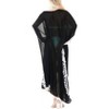 LA LEELA Women's House Daily Routine Evening Wear Loungewear Sheer Solid Casual Cover Up Relaxed Caftan Maxi Dresses for Women XL-XXL Black, Solid - 2 of 4