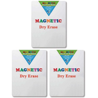 Flipside Products Magnetic Dry Erase Board, 9 x 12, Pack of 3