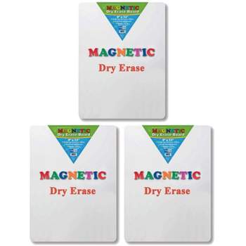 Flipside Products Magnetic Dry Erase Board, 9" x 12", Pack of 3