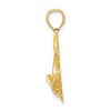 Black Bow Jewelry 14k Yellow Gold Small Thrashing Shark Pendant - 2 of 4