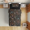 Sweet Jojo Designs Girl Toddler Bedding Set Boho Floral Wildflower Orange Black and Blue 5pc - 2 of 4