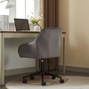 NicBex Office Chair with Adjustable Height Modern Rotatable Velvet Fabric Vanity Chair Computer Chair with 5 Wheels for Office, Study, Bedroom, Gray - 2 of 4