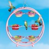 Collections Etc Unique 6 Bowl Hanging Hummingbird Feeder Pink - 2 of 2