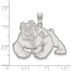 Black Bow Jewelry Sterling Silver California State Fresno Bulldogs NCAA Extra Large Pendant - 2 of 3