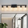DAKAFUL Modern Bathroom Vanity Light, 4/5/6/8/10-Light Vanity Fixtures with Clear Glass Shade, Reversible Wall Sconces Over Mirror,for Bedroom - 2 of 4