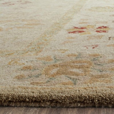Heirloom Taupe & Beige Wool 3' x 5' Hand-Tufted Area Rug