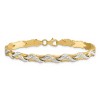 Black Bow Jewelry 5mm Swirl Link Bracelet in 14k Yellow Gold and White Rhodium, 7 Inch - 3 of 4