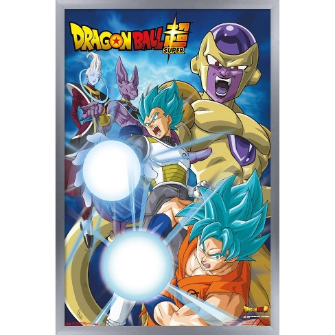 Trends International Dragon Ball Super Return Framed Wall Poster Prints Silver Framed Version 22 375 X 34 Target