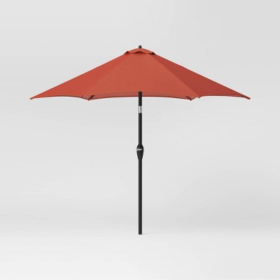 9' Round Outdoor Patio Market Umbrella with Black Pole - Threshold™