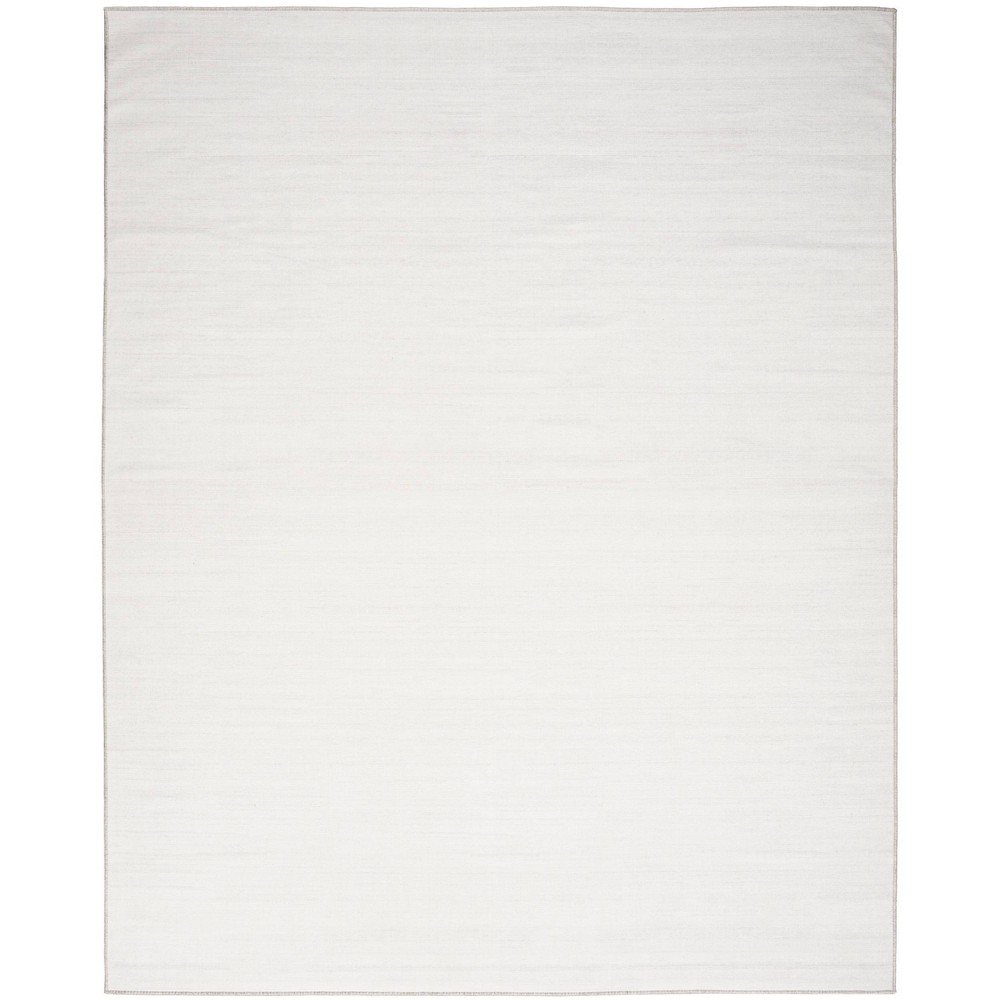 Photos - Doormat Nourison 6'x9' Machine Washable Modern Essentials Woven Area Rug White 