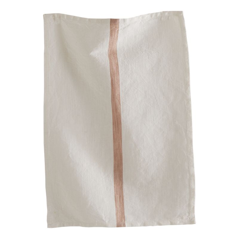 tagltd Linen & Cotton Single Stripe Dishtowel Blush, 1 of 3