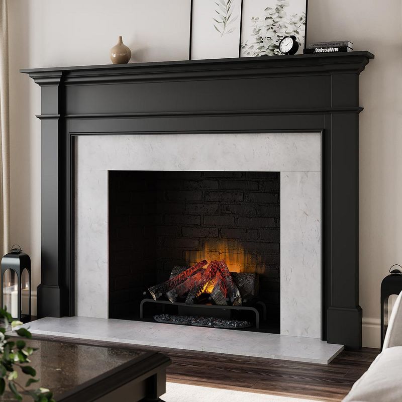 Modern Ember Lakeport Traditional Wood Fireplace Mantel Surround Kit, 3 of 6