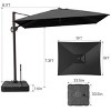 Crestlive Products 9x11FT Cantilever Patio Umbrella UV30+ Outdoor 360 Degree Rotation Offset Umbrella 6 Heights Adjustable - 3 of 4