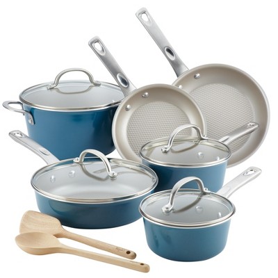 Ayesha Curry 12pc Aluminum Cookware Set Blue