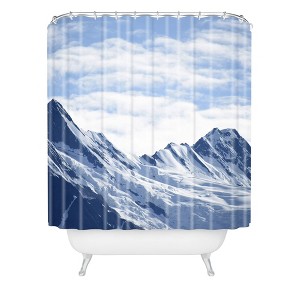 Lisa Argyropoulos Alaskan Shower Curtain Blue - Deny Designs: Polyester Microfiber, Machine Washable, Buttonhole Top - 1 of 4