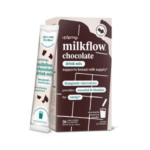 UpSpring Milkflow Drink Mixes Multivitamin Fenugreek Chocolate Energy Powder - 16ct - 1 of 4
