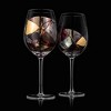 The Wine Savant Hand Painted Renaissance Flow Design Wine Glasses, Beautiful Stained-Glass Pattern, Unique & Stylish Home Decor - 2 pk - 3 of 4