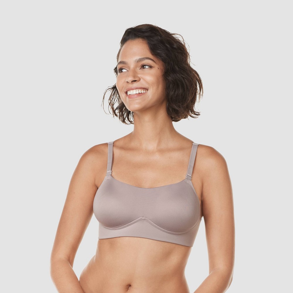 Warner's Simply Perfect Play It Cool Wire-Free Cooling Racerback Bra Gray  34C 