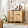47.2" Fluted 6-Drawer Dresser in Natural - Modern Deep-Drawer Chest & TV Stand for Bedroom, Living Room, Hallway or Kids' Room. - 4 of 4