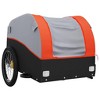 VidaXL Bike Trailer Black and Orange 99.2 lb Iron - 4 of 4