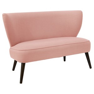 Armless Love Seat in Linen Petal - Skyline Furniture , Pink