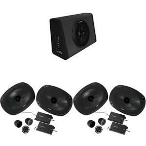 Kicker 11PT250 Powered Sub Enclosure & (2) 46CSS694 6x9" Component Bundle - 1 of 4