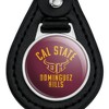 California State University Dominguez Hills Toros Logo Black Leather Keychain - 3 of 4