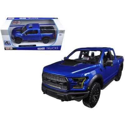 2017 Ford Raptor Pickup Truck Blue Metallic 1/24 Diecast Model Car by Maisto