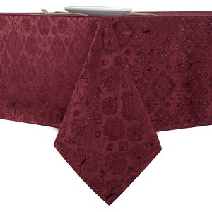 Kate Aurora Regency Collection Raised Jacquard Damask Fabric Tablecloth - 1 of 4