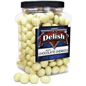 White Chocolate Covered Cherries by It's Delish, 3 lbs Jumbo Container - 1 of 4