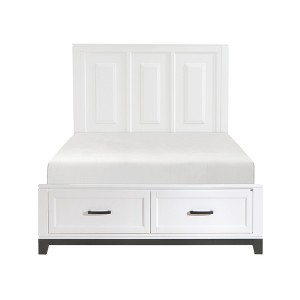 Queen Size Platform Bed with Storage Drawers for Bedroom - 1 of 4