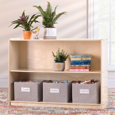 Guidecraft EdQ 8 Cubby Bin Storage Organizer 30 - Natural