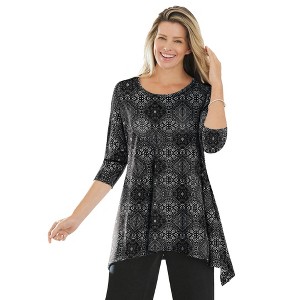 Woman Within Plus Size The High-Low Hem Tunic - 1 of 4