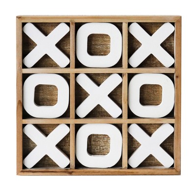 VIP Wood 10 in. White Tic Tac Toe Wall Decor