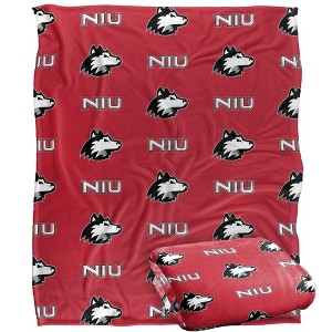 Northern Illinois University Logo Pattern Silky 50x60 Blanket, 1 Sided - 1 of 4